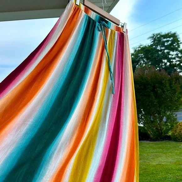 Multicolor Striped Maxi Skirt - Picture 2 of 7